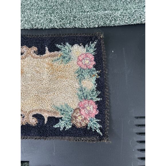 Vintage Miniature Rectangular Dollhouse Rug Handmade Occupied  Japan MC - Picture 13 of 13